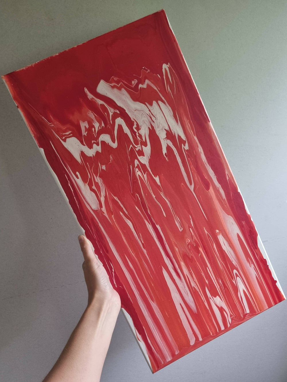 Red Acrylic on Canvas